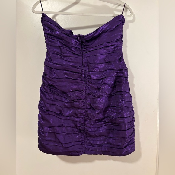 NWT Zara Purple Strapless Dress - Picture 4 of 6